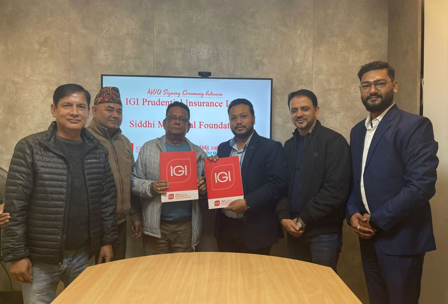 आइजीआई प्रुडेन्सियल र सिद्धि स्मृति प्रतिष्ठानबीच नगद रहित सेवा प्रदान गर्ने सम्झौता