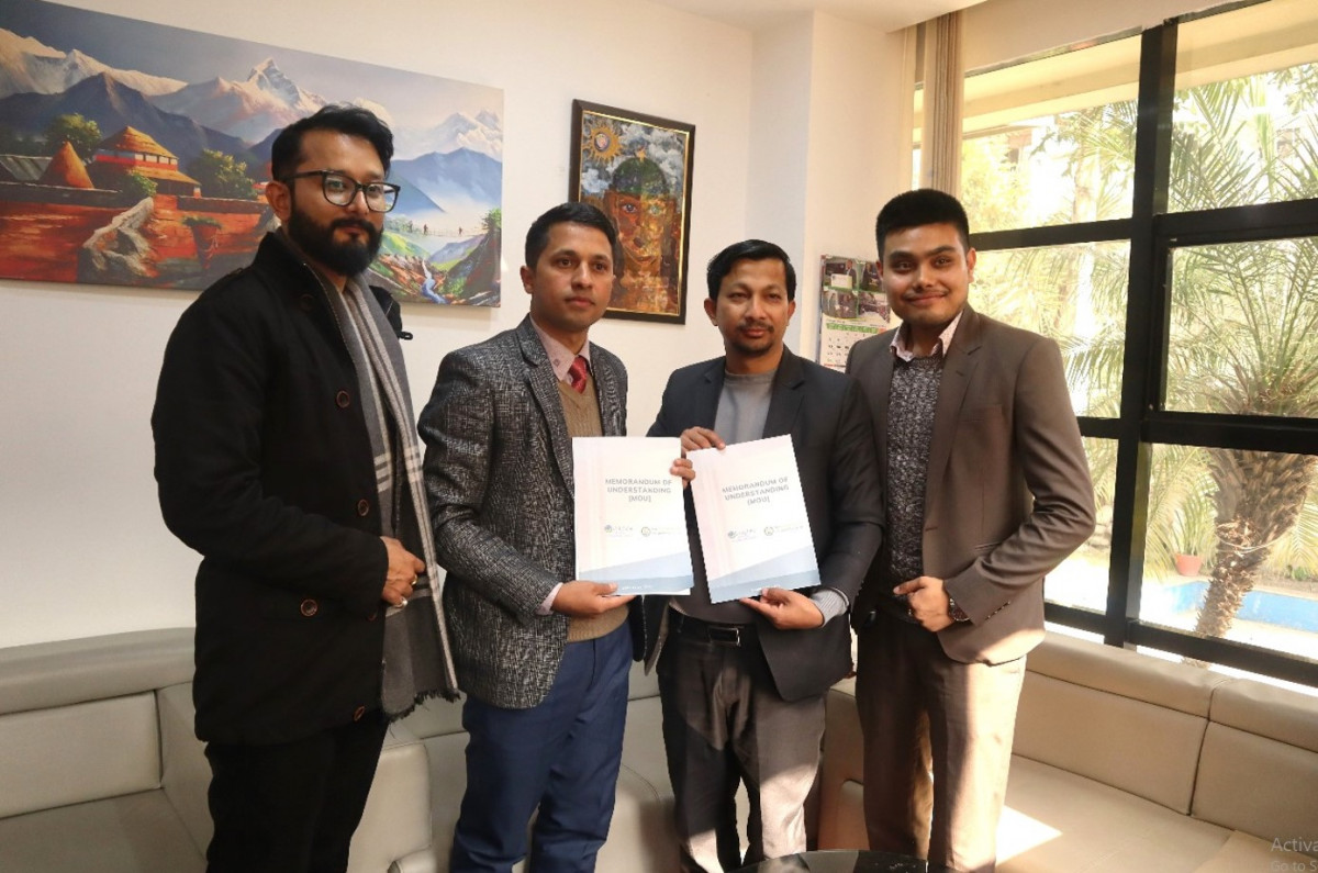 सन् नलेज पार्टनरसिप कार्यक्रम अन्तर्गत युनिग्लोब सेकेण्डरी स्कुल र सन सेक्युरिटिजबिच सम्झौता