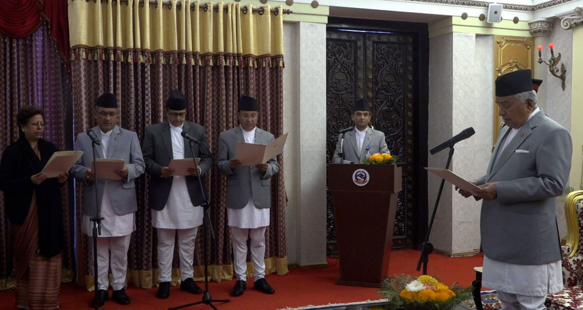 राष्ट्रपति पौडेलसमक्ष चार देशका राजदूतले गरे शपथ ग्रहण