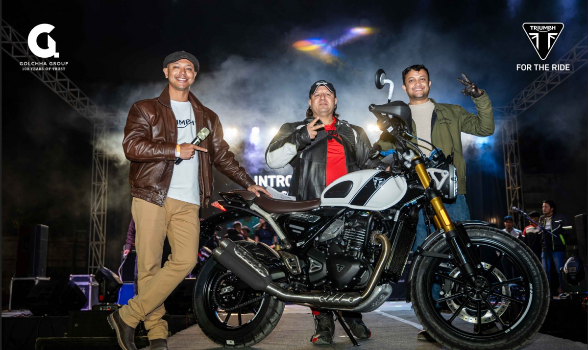 Triumph Nepal Unveils New Pearl White Shade for Scrambler 400X at Bike Fest 2025