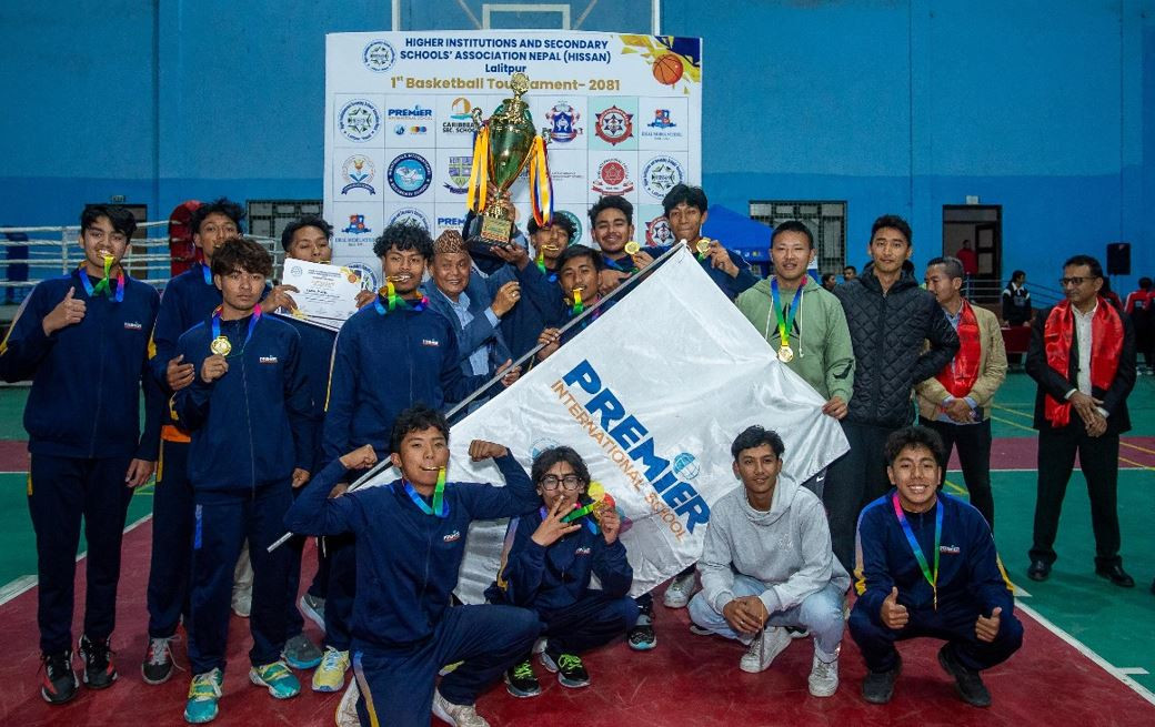 पहिलो हिसान-ललितपुर बास्केटबल प्रतियोगिता :  प्रिमियर इन्टरनेशनल बन्यो च्याम्पियन